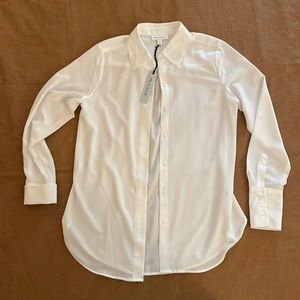 NWT beautiful button down white blouse